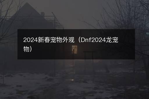 2024新春宠物外观（Dnf2024龙宠物）